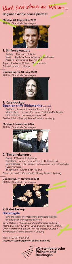 Anzeige, Württembergische Philharmonie Reutlingen