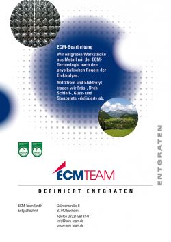Messeplakat ECM-Team Entgrattechnik, Buxheim