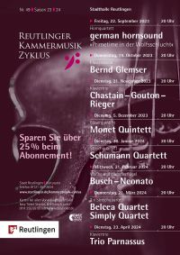Plakat Kammermusikzyklus 2023